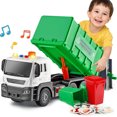 thumbnail image 1 of Garbage Truck Toys for Boys 3-6 Year Old, Recycle Trash Truck with 2 Trash Cans,Friction Play Vehicle with Sound and Light,Christmas Birthday Gift for Boys, 1 of 8