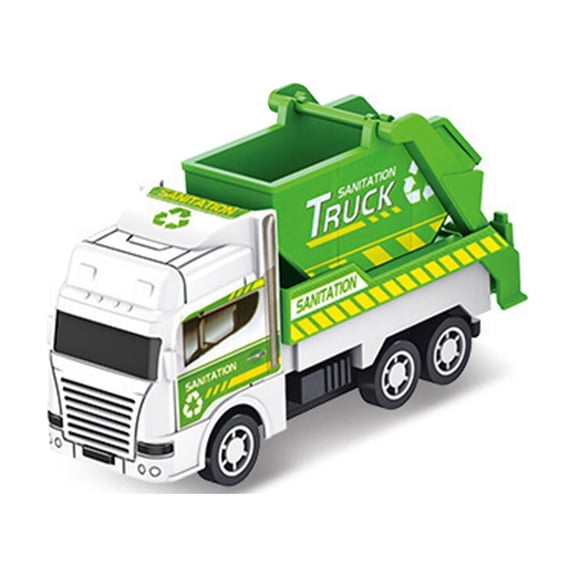 Garbage Truck Toys Diecast - Mini Trash Truck Toy for Kids, Recycling Sanitation Trucks Model Set, Educational Toddler Car Toys for Boys Girls