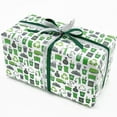 thumbnail image 1 of Garbage Theme Wrapping Paper, 3 Sheets, 30x20in, Green Garbage Truck Birthday Present Wrap, 1 of 5