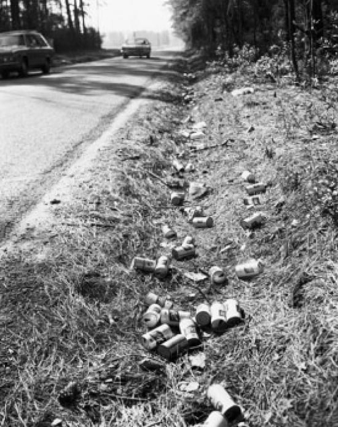 Garbage at the roadside Canvas Art - (24 x 36)