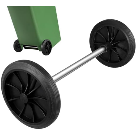 Garbage can Wheels Replacement with Hollow Shaft 18.7 Inch Plastic Trash can Pulley Durable Rollers for Waste Bins Easy Maneuver Quiet Operation for Home and Commercial Use$$Tools