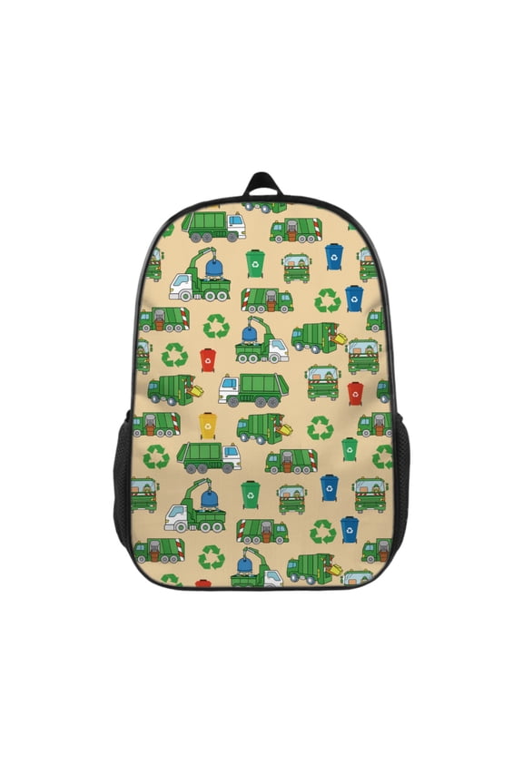 Garbagetruck Backpack 17 inch Cartoon Garbagetruck Backpack Large Capacity