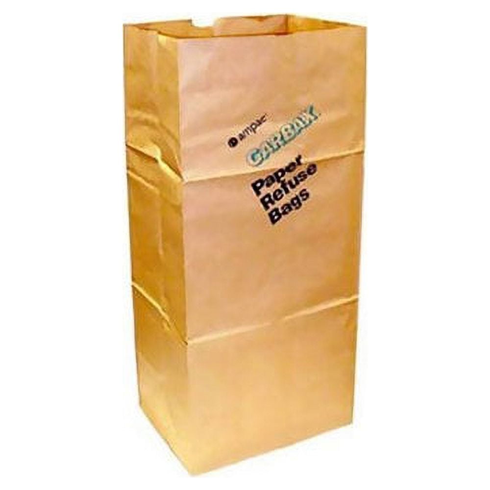AimGrowth 30 Gallon Heavy Duty Brown Paper Lawn and Leaf Bags with 22 Gal Dustpan-Type Bag and Leaf Scoops| 2-Ply Large Kraft Paper Bags (10 Count)