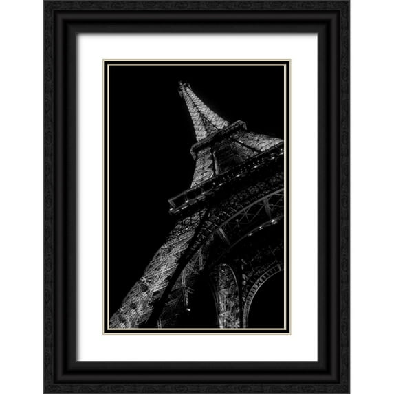 Garbeck, George 11x14 Black Ornate Wood Framed with Double Matting Museum Art Print Titled - Eiffel Tower