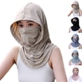 thumbnail image 1 of Garbnen 3 In 1 Summer Cooling Balaclava Breathable Sun Protection Hood with Neck Guard & Face Mask Outdoor Activities Sun Hat for Men Women Gray, 1 of 4