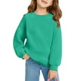 thumbnail image 1 of Garbnen Boys Long Sleeve Shirt Crewneck Green Shirts for Teen Girls Basic Fall Preppy Teen Girls Clothes, 1 of 3