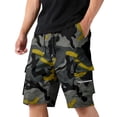 thumbnail image 1 of Garbnen Camo Men's Shorts Athletic Elastic Waist Drawstring Running Shorts Men Sports Comfy Lightweight Casual Shorts Men with Pocket Gray M, 1 of 4