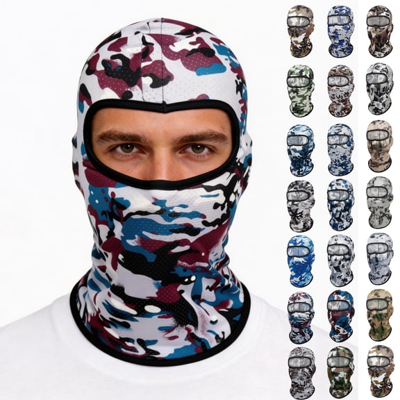 Garbnen Camo Pattern Balaclava Cover Breathable Full Face Headgear for Cycling Hiking Hunting