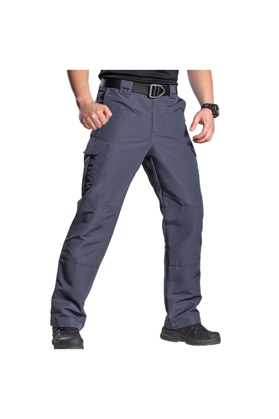 Cargos Pants Men Water Resistant Mens Hiking Pants Big and Tall Outdoor Running Mens Pants Work with Multi Pocket No Belt