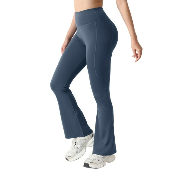 Garbnen Flare Leggings for Women Stretchy Bootcut High Waist Yoga Pants for Women Bell Bottom Fleece Workout Leggings Women