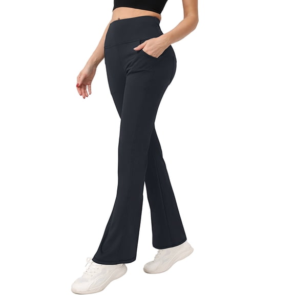 Garbnen Flared Leggings for Women Stretchy Bootcut High Waist Womens Yoga Pants Bell Bottom Workout Leggings with Pockets