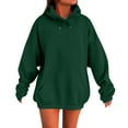 thumbnail image 1 of Garbnen Hoodies for Women Oversized Long Sleeve Women's Fleece Pullover Fashion Cozy Fall Winter Warm Women's Sweatshirt with Pockets Green XXL, 1 of 5