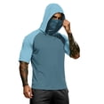 thumbnail image 1 of Garbnen Ice Silk Hooded Sun Shirts for Men Raglan UPF 50+ Sun Protection Men Rash Guard Short Sleeve with Face Mask Quick Dry Cooling Summer Athletic Fishing Shirts, 1 of 6