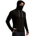 thumbnail image 1 of Garbnen Ice Silk Sun Hoodie Men UPF 50+ Sun Protection Quick Dry Rash Guard for Men Long Sleeve with Face Mask Cooling Summer Athletic Fishing Shirt Men with Thumb Holes, 1 of 4