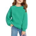 thumbnail image 1 of Garbnen Long Sleeve Boys Shirts Crewneck Green T Shirt for Girls Basic Fall Preppy Clothes for Teen Girls, 1 of 3