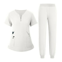 Garbnen Medical Scrubs Set for Women Stretch V-Neck Womens Scrubs & Cargo Pants Nursing Uniform with Pockets