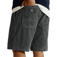 thumbnail image 1 of Garbnen Men's Corduroy Shorts Elastic Waist Wide Leg Athletic Shorts Men Lightweight Big and Tall Basketball Outdoor Bermuda Shorts for Men with Pockets Gray L, 1 of 9