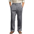 thumbnail image 1 of Garbnen Men’s Linen Pants Baggy Elastic Waist Wide Leg Men's Trousers Spring Summer Beach Pants Men Casual with Pockets, 1 of 4