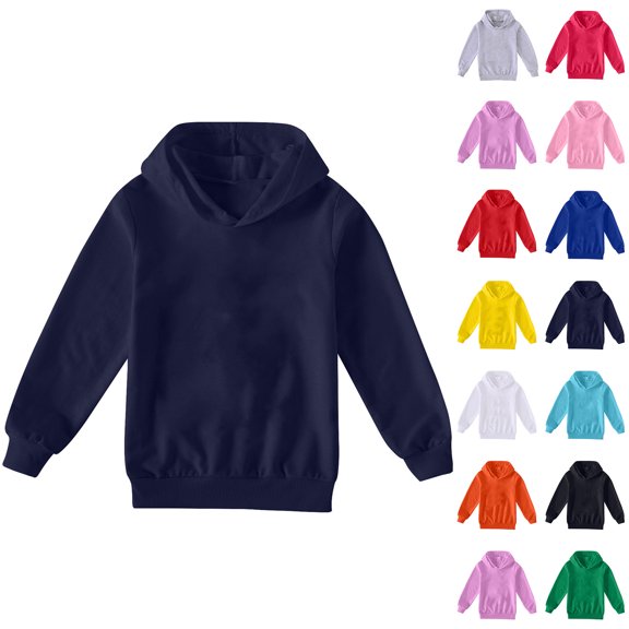 Garbnen Oversized Hoodies for Teen Girls Black Flannel Hooded Sweatshirts Long Sleeve Fall Winter Sweatshirts for Teens with Pocket 2-3 Years