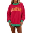 thumbnail image 1 of Garbnen Polka Dot Mock Turtleneck for Women Sweatshirt Pumpkin Graphic Long Sleeve Oversized Sweatshirt for Women Drop Shoulder Lightweight Cozy Soft Fall Y2k Pullover Tops, 1 of 5
