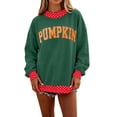 thumbnail image 1 of Garbnen Polka Dot Mock Turtleneck for Women Sweatshirt Pumpkin Graphic Long Sleeve Oversized Sweatshirts for Women Drop Shoulder Lightweight Cozy Soft Fall Y2k Women's Sweaters Pullover, 1 of 5