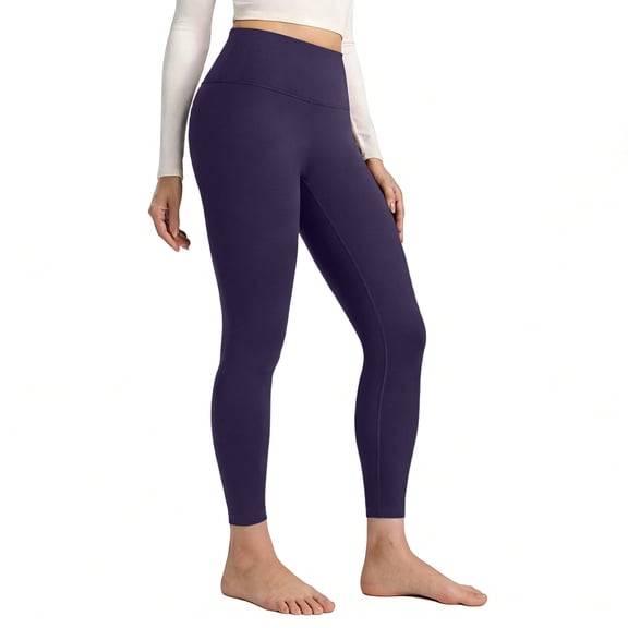 Garbnen Purple Leggings for Women High Waisted Tights Yoga Pants for Women Soft Spring Summer Athletic Women's Workout Leggings