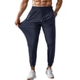 thumbnail image 1 of Garbnen Quick Dry Pants Ice Silk Stretch Straight Pants for Men Drawstring Outdoor Running Hiking Pants Man with Zip Pockets, 1 of 3