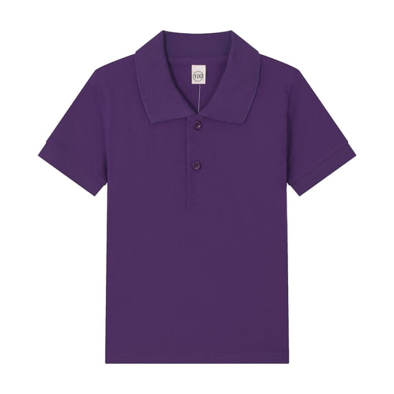 Garbnen Quick Dry Polo Shirts for Girl Boys Short Sleeve Golf Shirt Preppy Student Back To School Teen Collared School Uniform Dark Purple