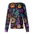 thumbnail image 1 of Garbnen S-5XL Halloween Nurse Jackets for Women Scrub Funny Pumpkin Ghost Witch Nursing Uniform Snap Front Fall Womens Tops Workwear with Pocket Blue XXXL, 1 of 4