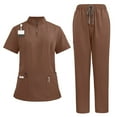 thumbnail image 1 of Garbnen Scrub Set Women Stretch V-Neck Scrubs Tops for Women & Cargo Pants Nurse Working Uniforms with Pockets, 1 of 2