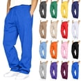 thumbnail image 1 of Garbnen Sweatpants for Men Baggy Workout Athletic Gym Mens Straight Leg Sweatpants Elastic Waist S-5xl Mens Trousers Lightweigh Fall Winter Lounge Pants for Men with Pocket Red 5XL, 1 of 8