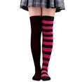 thumbnail image 1 of Garbnen Thigh High Stockings for Women Striped Over the Knee Stockings Comfortable Lightweight Hosiery for Halloween and Daily Wear, 1 of 2