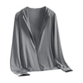 thumbnail image 1 of Garbnen Unisex Ice Silk UPF 50+ Sun Protection Jacket Full Zip Quick Dry Rash Gaurd Hoodie Breathable Water Resistant Outdoor Travel Sun Shirt with Pockets for Men and Women, 1 of 7