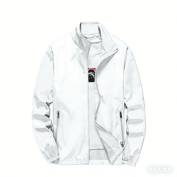 Garbnen Unisex UPF 50+ Sun Protection Jacket Full Zip Quick Dry Rash Guards Lightweight Outdoor Athletic Sun Shirt with Zipper Pockets for Men and Women White S