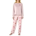 thumbnail image 1 of Garbnen Valentines Pj Sets for Woman Bow Print Crew Neck Long Sleeve Top and Pants Spring Summer Pjs Lounge Set, 1 of 4
