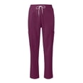 thumbnail image 1 of Garbnen Women Scrub Pants Quick Drying Women's Straight Leg Pants Elastic Waist Work Nursing Uniform Pants for Women with Pockets Purple XL, 1 of 5