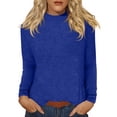 thumbnail image 1 of Garbnen Women's Mock Turtleneck Tops Relaxed Fit Women's Long Sleeve Tops Spring Summer Fashion Basic Tunic Tops for Women, 1 of 4