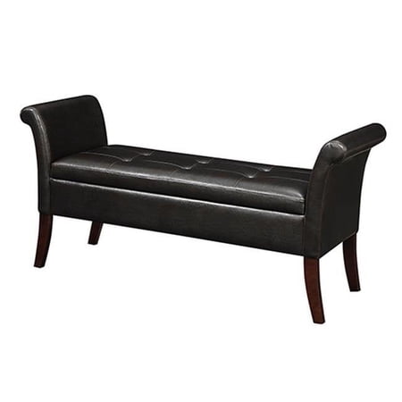Garbo Storage Bench With Espresso Finish