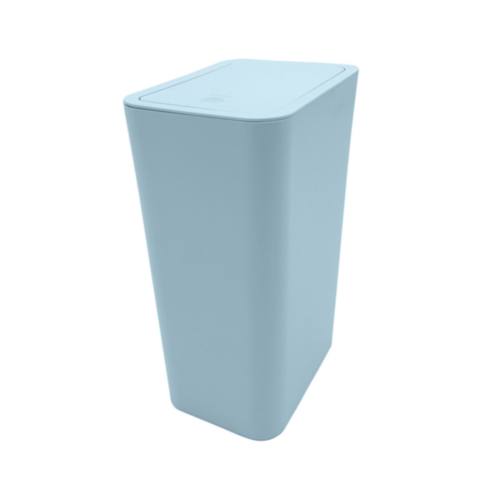 Garcasee Case Square Push Trash Can with Lid Blue Small Trash Can With ...