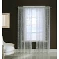 thumbnail image 1 of Garcia Embroidered Curtain Sheer with Scallop Detail 52" x 63" in White, 1 of 3