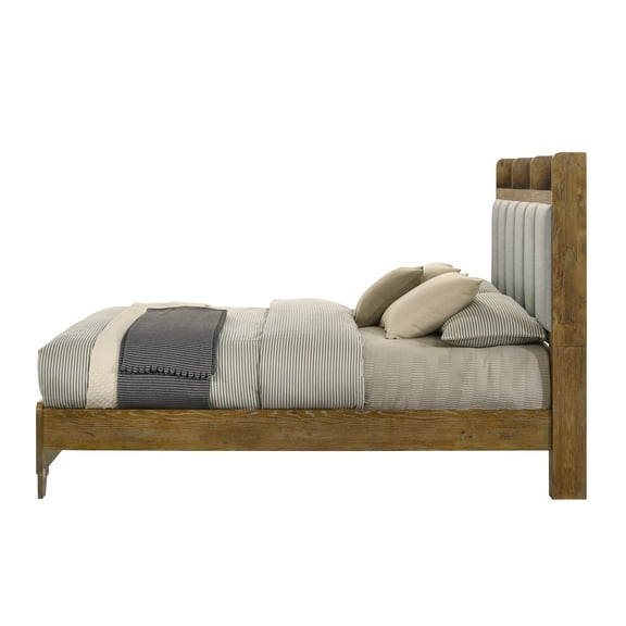 Garcia Light Aspen Brown Queen Bed w/USB