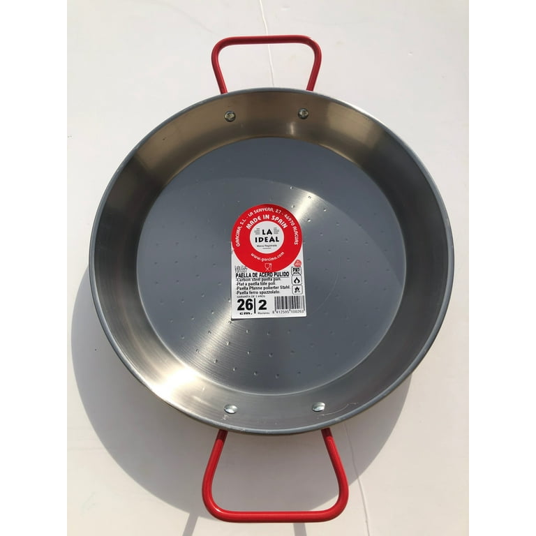 Garcima 10-Inch Polished Steel Paella Pan 2 portions- Tienda