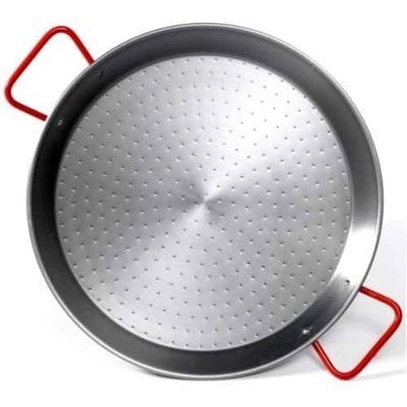 Garcima oven safe 15.25-inch Carbon Steel Paella Pan, 38cm for indoor and outdoor grilling