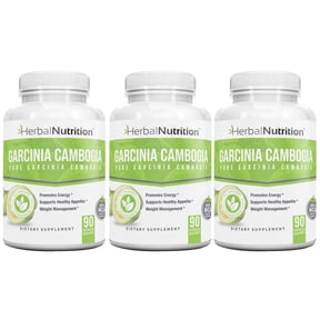 Garcinia Cambogia -Sale Three Pack - Three 90 Count Bottles 180 Caps 60% & 95% HCA Blend Multi-Level Dosing 700mg - 2400mg Maximum Strength