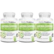 Garcinia Cambogia -Sale Three Pack - Three 90 Count Bottles 180 Caps 60٪ & 95٪ HCA Blend Multi-Level Dosing 700mg - 2400mg أقصى قوة