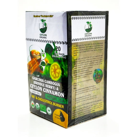 Garcinia cambogia & Ceylon cinnamon (20 tea bags ) best for fat & cholesterol burner. product of sri Lanka.