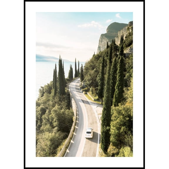 Garda Road Poster Wall Art, Modern Wall Decor For Living Room Bedroom, 24x36 UNFRAMED