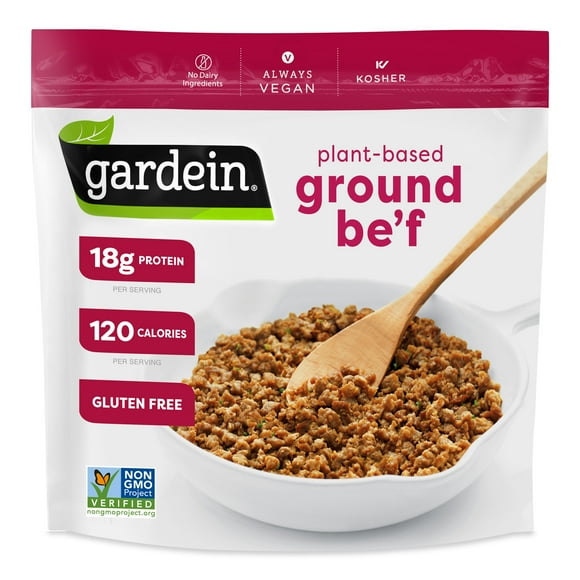 Gardein Plant-Based Ground Be'f, Vegan, Frozen Meat Alternative, 13.7 oz.