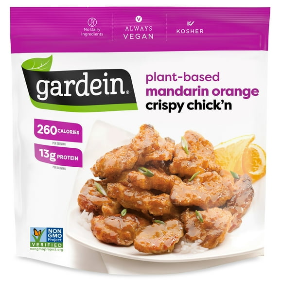 Gardein Plant-Based Mandarin Orange Crispy Chick'n, Vegan, Frozen Meat Alternative, 10.5 oz.