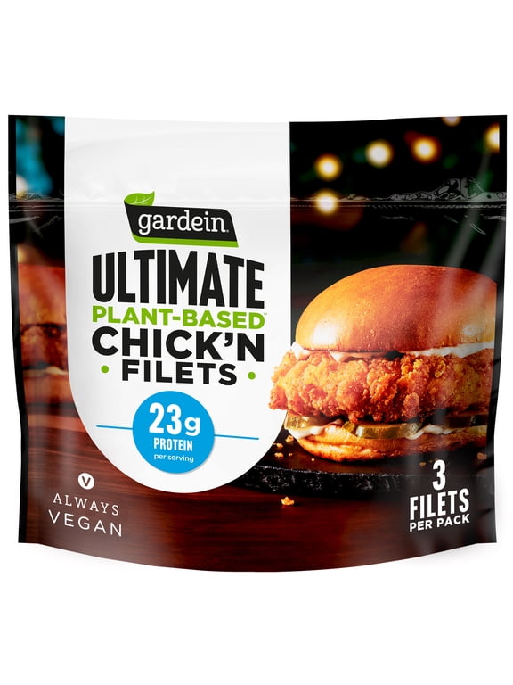 Ultimate Plant-Based Chick'n Filets, Vegan, Frozen Meat Alternative, 15 oz.
